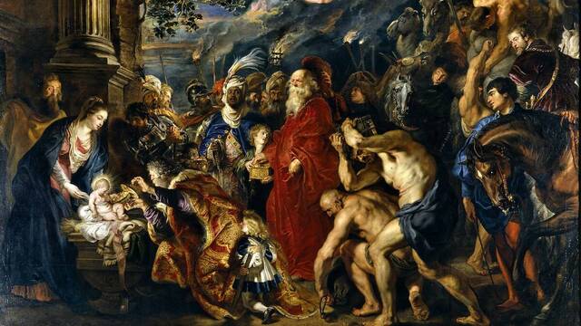 Adoración de los Reyes Magos, de Rubens.