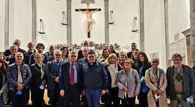 Médicos católico italianos de AMCI en 2021 en un convento franciscano en la fiesta de San Lucas, médico y evangelista