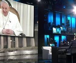 Entrevista al Papa Francisco en RAI 3, la televisión  pública italiana, el programa Che tempo che fa