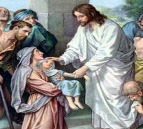 Jesús sana a la niña endemoniada