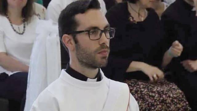 Pedro Zafra, joven sacerdote español que está en Kiev en estos momentos
