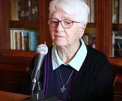 La religiosa dominica Ana Estrada, de 82 años, iniciadora de la Din Ditey -casa para niños- de Kíev