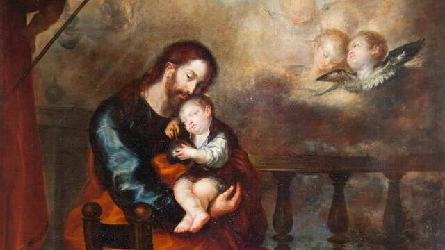 'San José con el Niño en brazos', cuadro de Francisco Camilo.