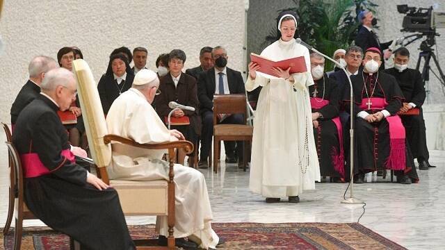 Un momento de la audiencia pública del Papa Francisco de este miércoles 23 de marzo