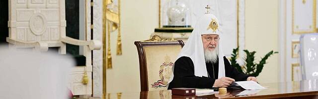 El Patriarca Kirill de Moscú, en el sínodo de obispos del 24 de marz