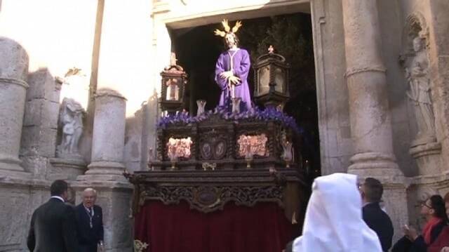 Este Cristo cautivo es el que procesiona en El Vendrell el domingo de Ramos