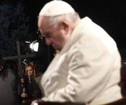 El Papa Francisco, en el Vía Crucis.