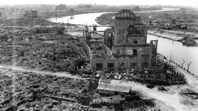 Hiroshima tras la bomba atómica.
