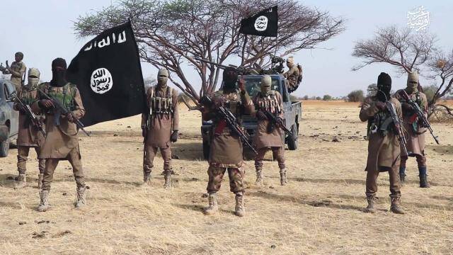 Militantes de Estado Islámico en Nigeria.