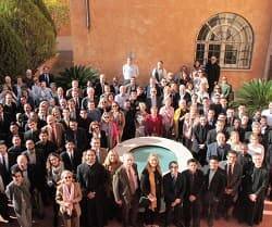 Peregrinos y seminaristas en el Colegio Sedes Sapientiae de Roma en un pasado viaje organizado por CARF