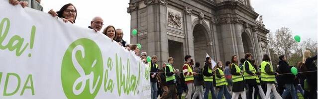 La cabecera de la Marcha Sí a la Vida de marzo de 2022, y el 26 de julio la cultura provida vuelve a las calles de Madrid