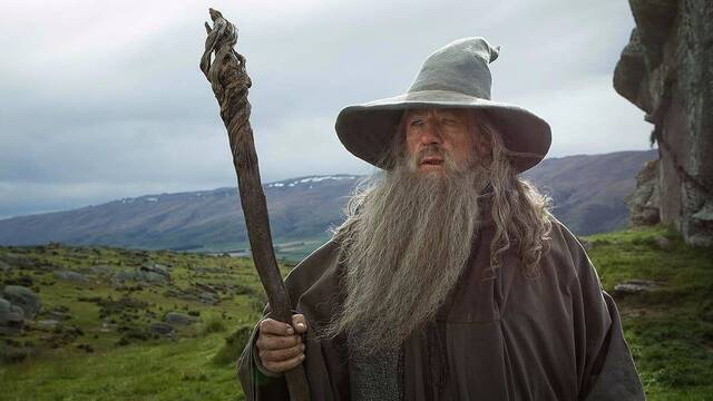 Ian McKellen en el papel de Gandalf en 'El Señor de los Anillos' de Peter Jackson.