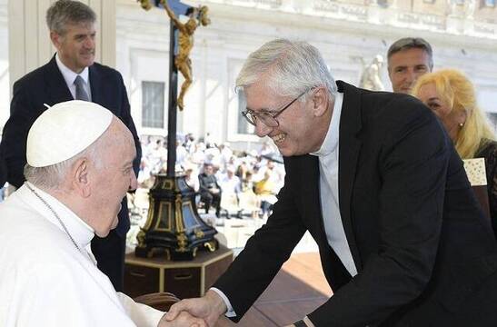 El Papa Francisco con Guillermo Marcó en junio de 2022