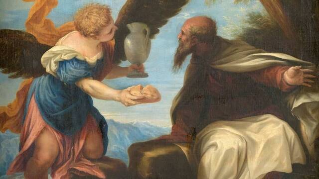 'El profeta Elías y el ángel', cuadro de Juan Antonio de Frías y Escalante.