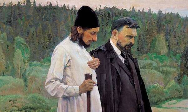 Famoso retrato de Florensky y Bulgakov por Mijail Nesterov 