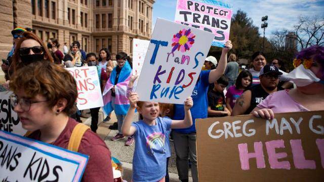Manifestación de niños trans. 