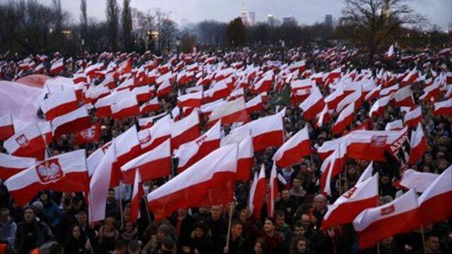 Manifestación en Polonia.