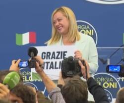 Giorgia Meloni, vencedora de las elecciones en Italia. 
