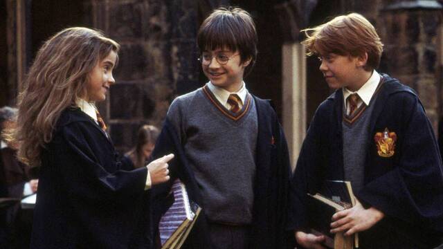 Hermione, Harry Potter y Ron.