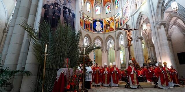 Ceremonia de beatificación de 12 mártires redentoristas en la catedral de la Almudena de Madrid