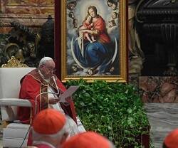 El Papa Francisco en la misa por los cardenales y obispos fallecidos de 2022