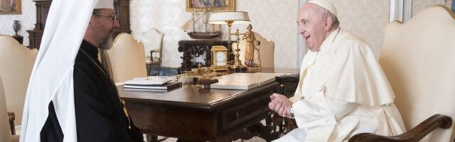 El Papa Francisco recibe al arzobispo mayor Shevchuk por primera vez desde que empezó la guerra en febrero