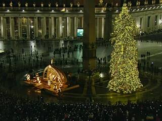 El belén y el árbol del Vaticano