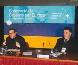 Algunos de los intervinientes en la Convención de Cristianos por Europa.