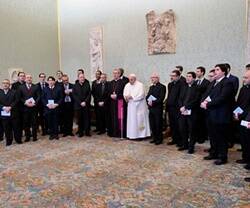 Seminaristas de Barcelona, con el Papa.