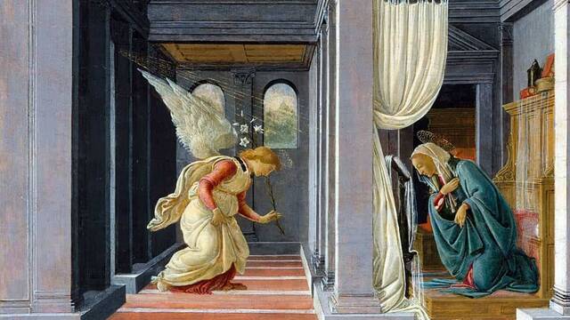 La Anunciación de Botticelli.