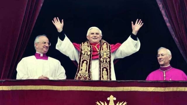 Benedicto XVI, el día de su  elección.