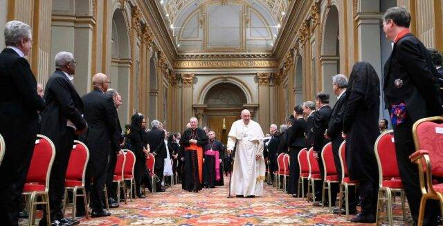 El Papa Francisco con los embajadores ante la Santa Sede el 9 de enero de 2023
