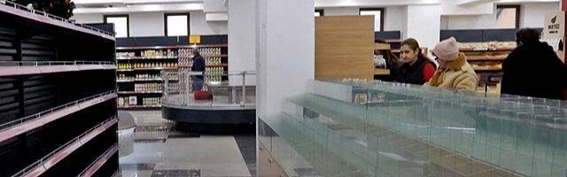 Supermercados vacíos en Nagorno-Karabaj.