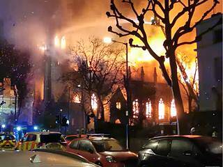 La iglesia que ardió en Londres