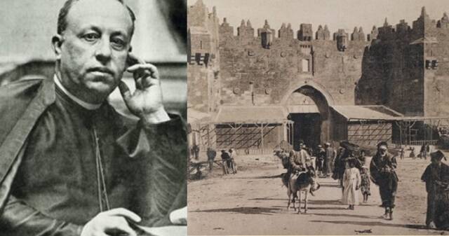 Costa Llobera, sacerdote y poeta, y la Puerta de Damasco hacia 1907