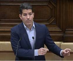 El diputado de Ciudadanos Nacho Blanco, en el Parlament de Cataluña