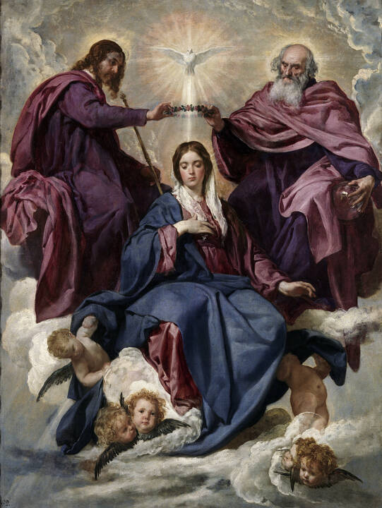 "La coronación de la Virgen" de Diego Velázquez