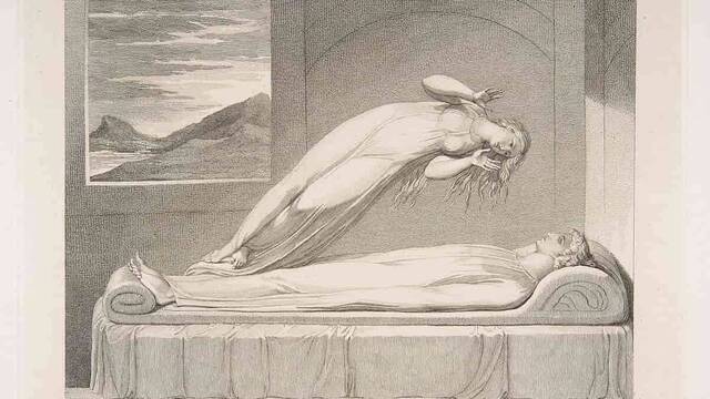El alma separándose del cuerpo, en un grabado de William Blake (1757-1827).