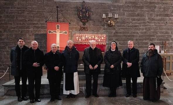 Los obispos reunidos en el convento de las religiosas Pax Mariae de Vadstena, en Suecia