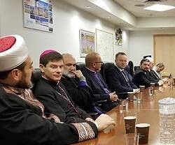 Reunión en 2019 de los líderes religiosos de Ucrania en una peregrinación a Tierra Santa