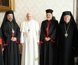 El Papa Francisco en un encuentro en 2020 con líderes de las Iglesias católicas orientales: coptos, maronitas, melquitas, armenios...