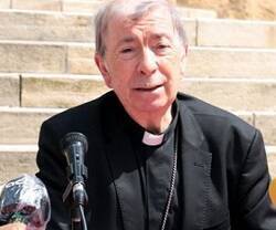 Salvador Giménez Valls, obispo de Lérida, en un acto público en 2019