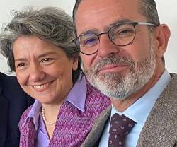 Marina Casini y Pablo Siegrist, presidente y vicepresidente de One of Us