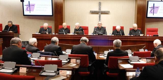 Los obispos españoles reunidos en una Plenaria de la Conferencia Episcopal