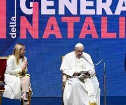 El Papa y Giorgia Meloni han acudido a la tercera edición de los Estados Generales de la Natalidad
