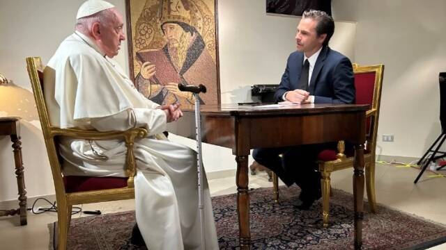 El Papa Francisco y Julio Vaqueiro.