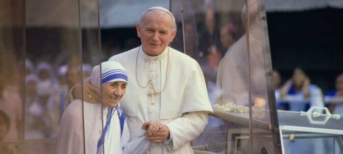 Juan Pablo II y Madre Teresa