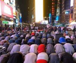 Musulmanes en Times Square. 