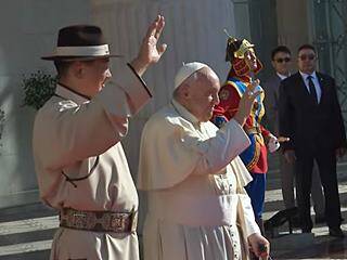 Primer acto del Papa en Mongolia