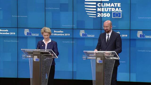 Ursula von del Leyen, presidenta de la Comisión Europea, y Charles Michel, presidente del Consejo Europeo.